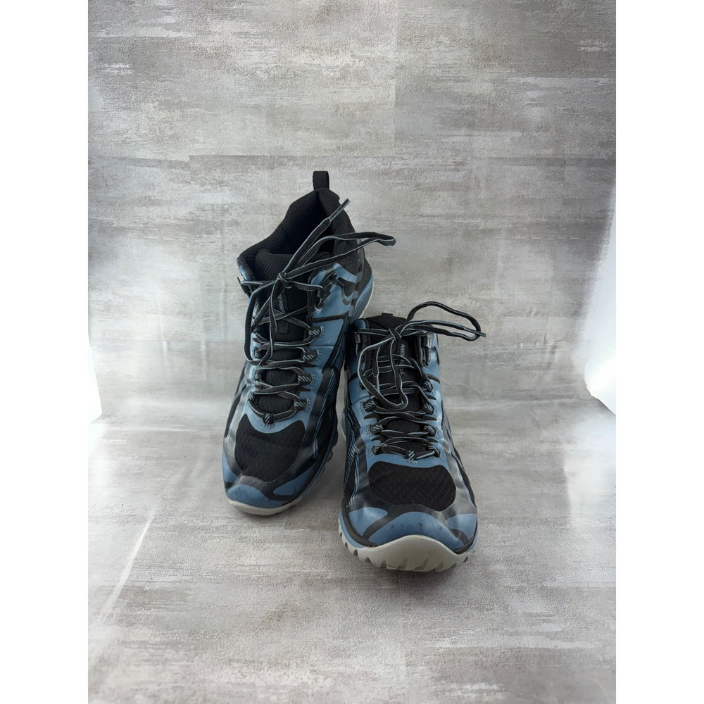 Merrell Siren Edge 3 Waterproof Hiking Boots Black Blue Women Sz 9 J034456